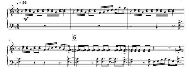 凭空而生 共4首 中级 四槌 独奏 马林巴谱 有试听
