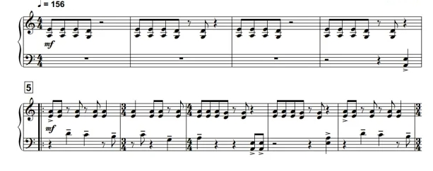 图片[3]-凭空而生 共4首 中级 四槌 独奏 马林巴谱 有试听