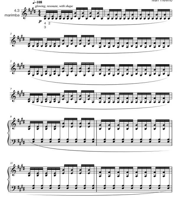 努力快乐 中级 特雷维诺版 四槌 独奏 马林巴谱 有试听