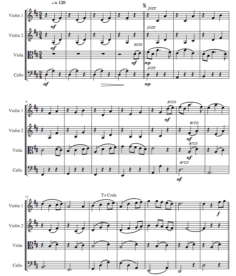 千与千寻 always with me 弦乐四重奏 总谱+分谱 有试听