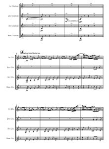 卡门《走私者进行曲》 单簧管四重奏 总谱+分谱 有试听-云音圈