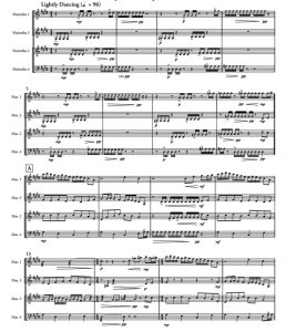 叶子飞舞 中级 马林巴四重奏总谱 有试听-云音圈