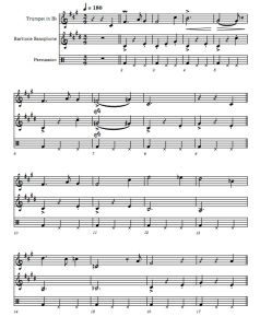 哈利波特 小号萨克斯打击乐三重奏 总谱+分谱 有试听-云音圈