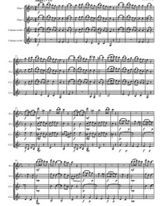 哈里路亚  莫扎特喜悦欢腾 2长笛与2单簧管四重奏 总谱+分谱 有试听-云音圈