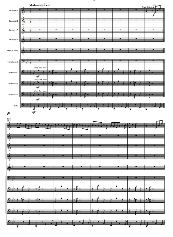 嘉年华 小号重奏 总谱+分谱 有试听