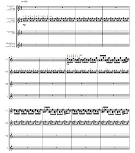 回旋 高级 舒尔茨版 马林巴颤音琴等 打击乐四重奏总谱 有试听-云音圈