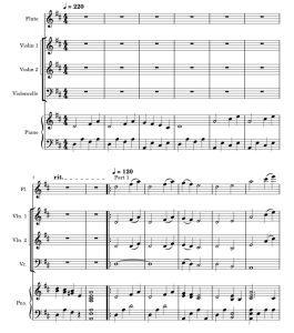 圣诞颂歌   长笛小提琴大提琴钢琴 总谱+分谱 有试听-云音圈