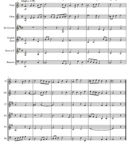 在天国   木管六重奏 总谱+分谱 有试听-云音圈