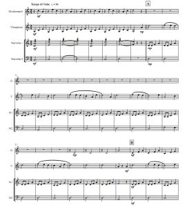 埃尔帕索华尔兹 斯劳森版 初级 马林巴等 打击乐四重奏总谱 有试听-云音圈