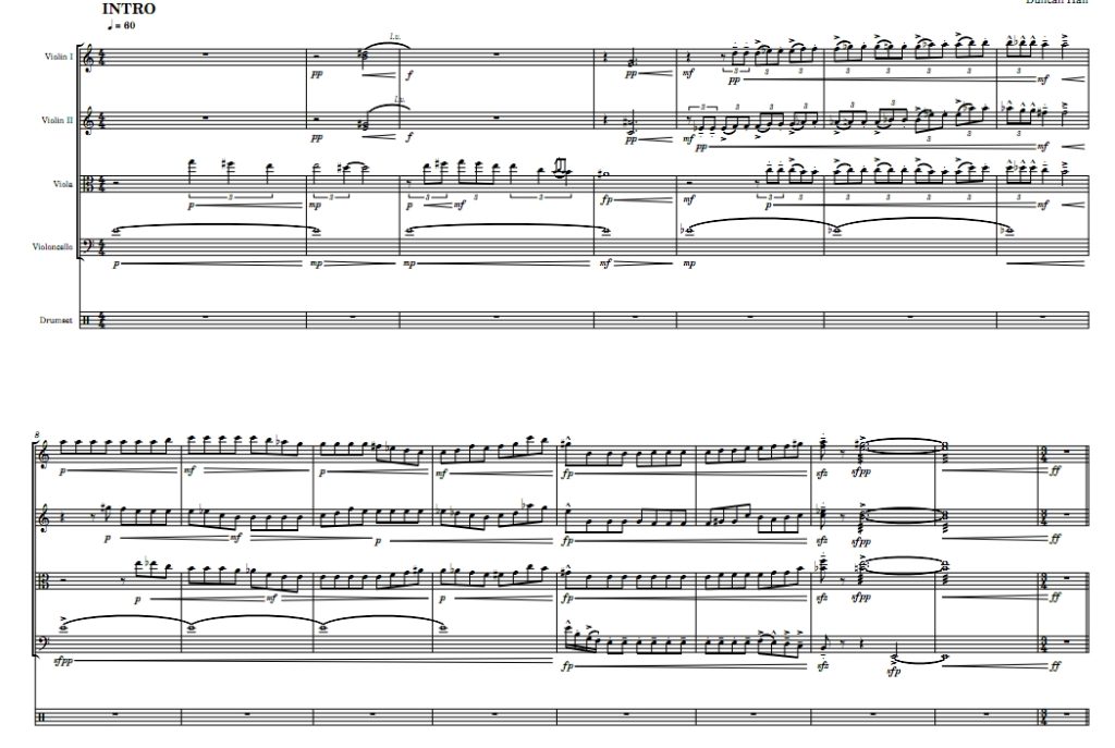 夏洛克福尔摩斯 弦乐四重奏+架子鼓 总谱+分谱 有试听