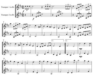 婚礼进行曲 小号二重奏 总分谱 带伴奏音频 有试听-云音圈