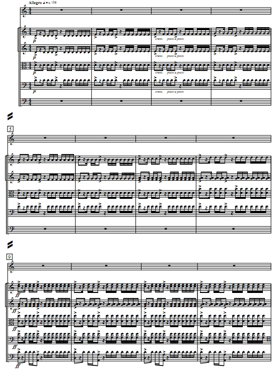 小提琴第一协奏曲第三乐章 小提琴+弦乐五重奏 总谱+分谱 有试听