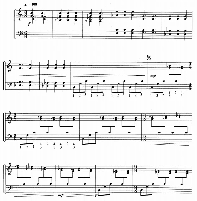 巴塞罗那 中级 彼得斯 四槌 独奏 马林巴谱 有试听