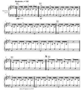 平静旋律 中级 史密斯版 4槌 独奏 马林巴谱 有试听-云音圈