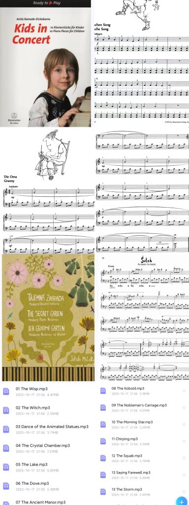 15首雅各布秘密花园夜曲集+Kid in Concert儿童音乐会曲集 骑熊士版