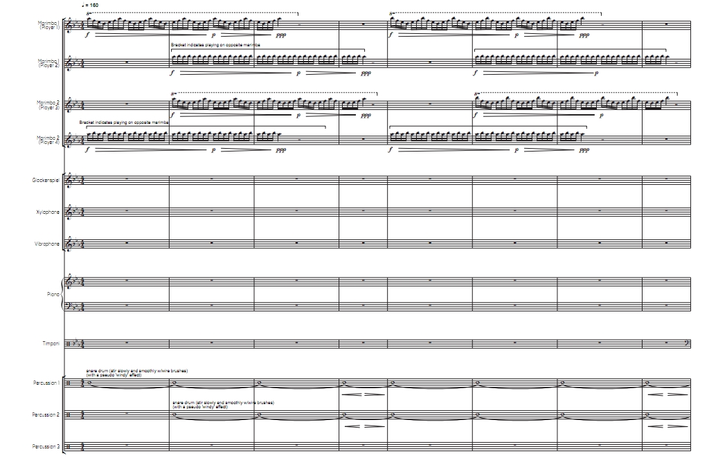 旋风 高级 卡塞拉版 马林巴等 打击乐十二重奏总谱 有试听