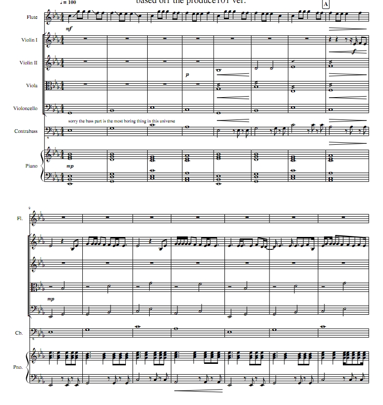 春日  长笛小提琴中提琴大提琴巴松钢琴重奏 总谱+分谱 有试听