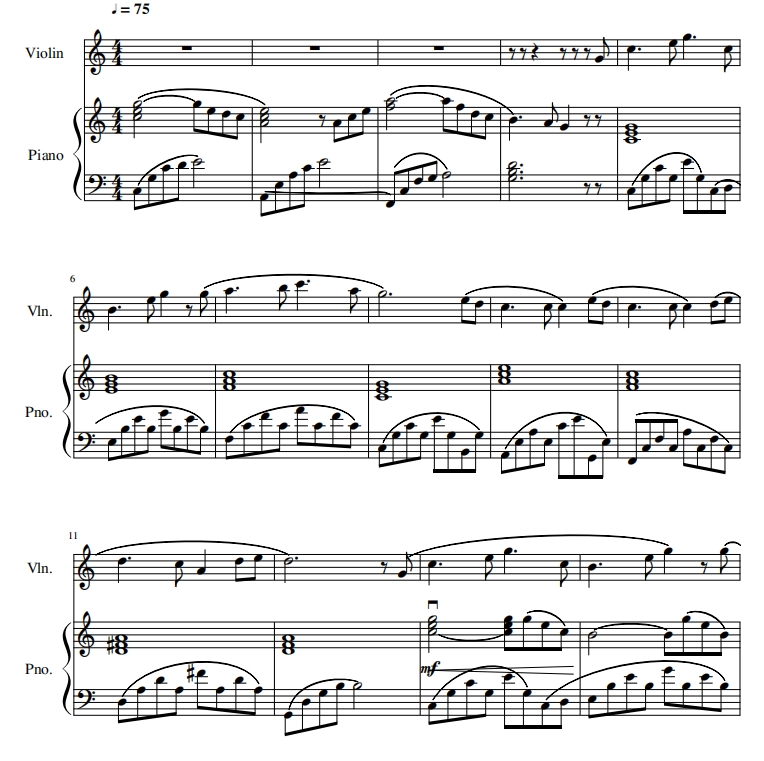 月亮代表我的心 小提琴钢琴 带分谱 有试听