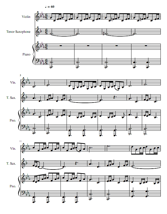 权力的游戏 小提琴萨克斯钢琴 总谱+分谱 有试听