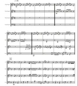 树莓探戈  中级 舒尔茨版 马林巴四重奏总谱 有试听-云音圈