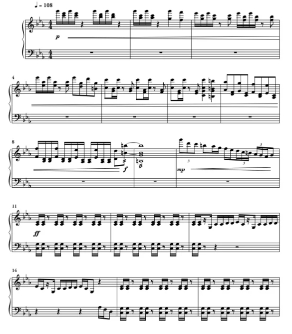 桑比托 沮丧  四槌 独奏 马林巴谱 有试听