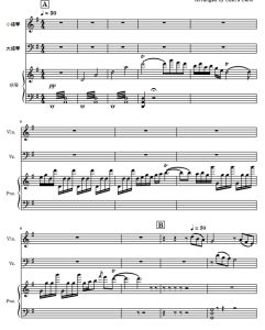 梁祝三重奏 小提琴大提琴钢琴 总谱+分谱 有试听-云音圈