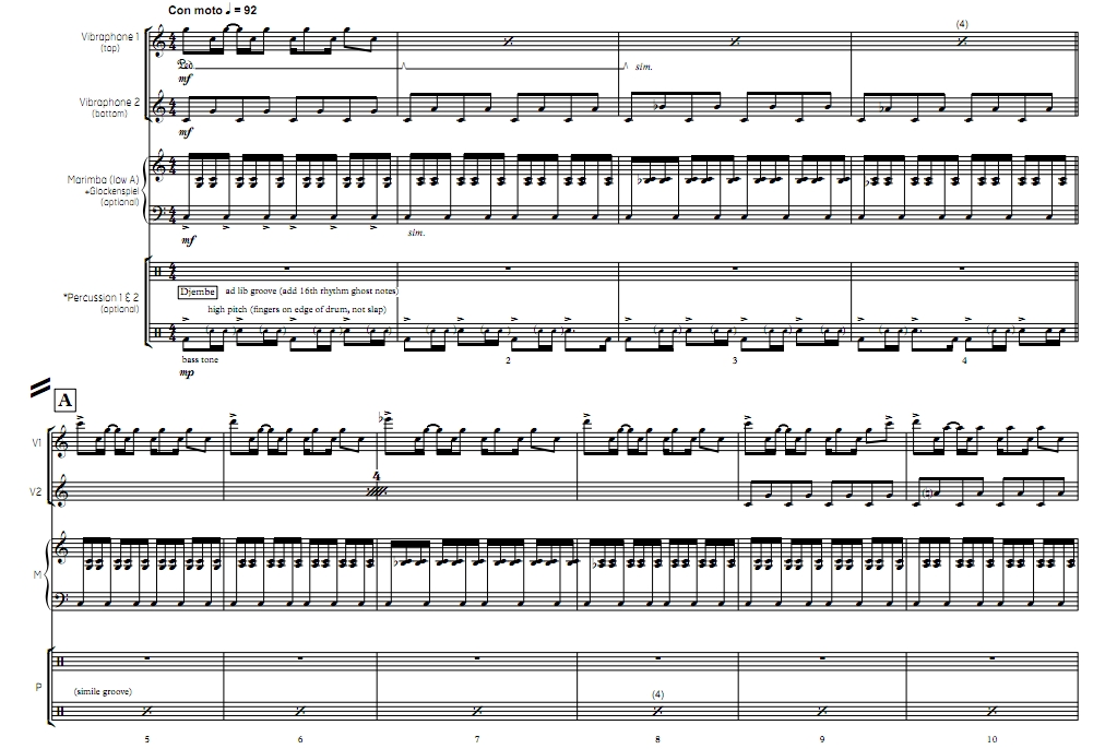 图片[3]-沙漠场景3首 初-中级 斯托帕版 颤音琴马林巴等 打击乐五重奏总谱 有试听