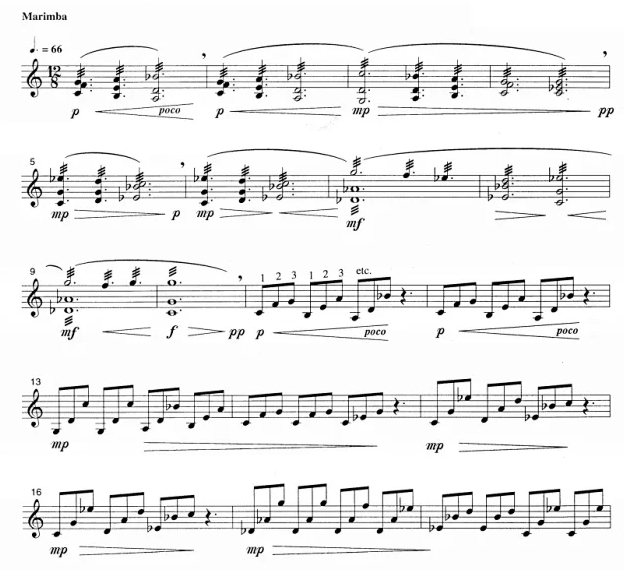 泪珠   中级 彼得斯版 三槌 独奏 马林巴谱 有试听