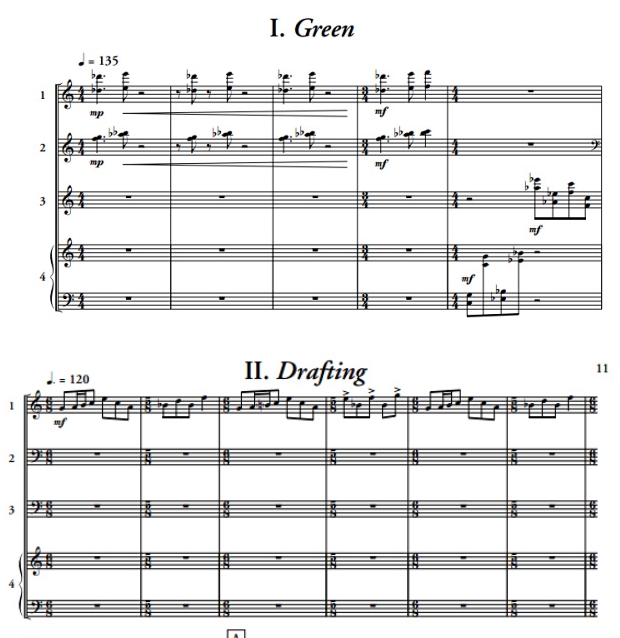 热熔战车 丹尼尔斯版 中级 马林巴四重奏总谱 有试听