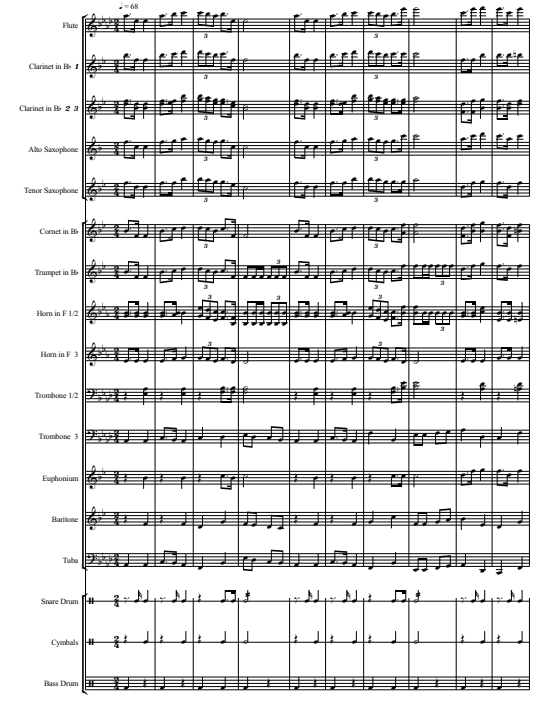 献花圈进行曲（献花曲） 管乐 总谱+分谱 有试听