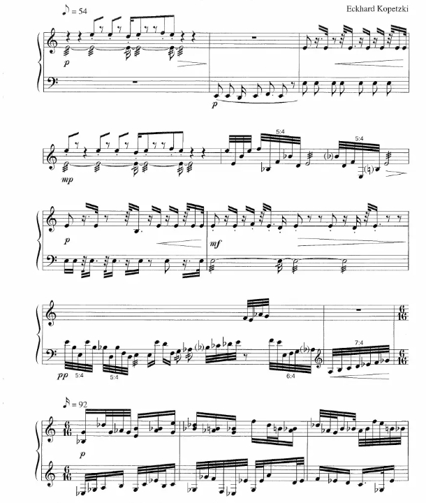 科佩斯基 Kaskada 四槌 马林巴谱 有试听