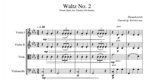 第二圆舞曲 肖斯塔科维奇 经典弦乐四重奏 总谱+分谱-云音圈