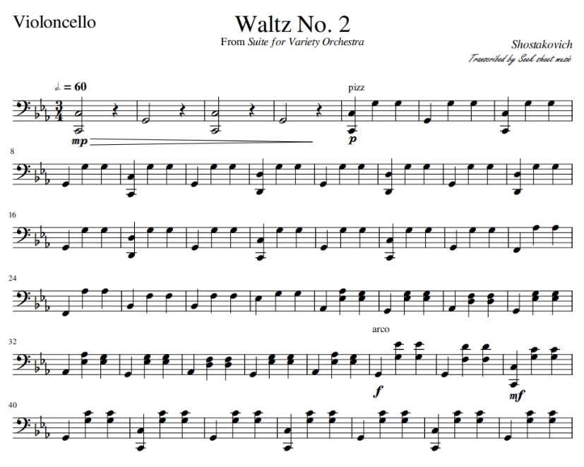 图片[5]-第二圆舞曲 肖斯塔科维奇 经典弦乐四重奏 总谱+分谱