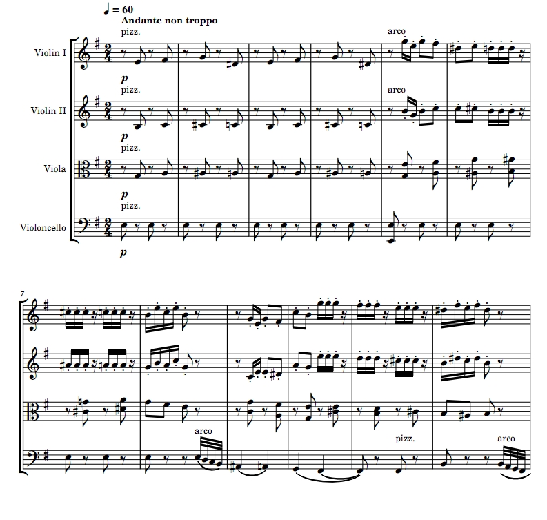 糖果仙子舞曲 弦乐四重奏 总谱+分谱 有试听