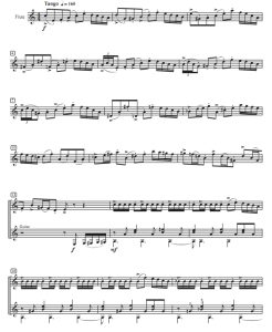 组曲二  长笛吉他二重奏 总谱+分谱 有试听-云音圈