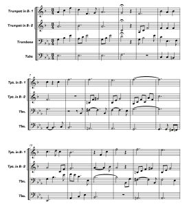 美丽的爱尔兰人组曲  铜管四重奏 总谱+分谱 有试听-云音圈