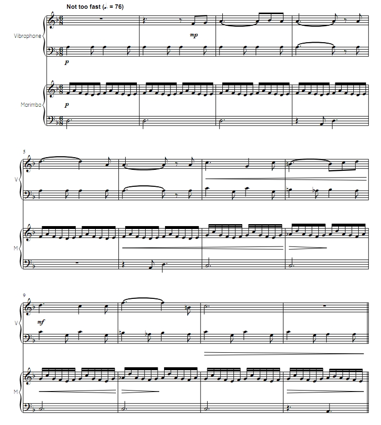 舒伯特 纺车旁的格丽卿 布鲁姆版 高级 颤音琴马林巴合奏 总谱 有试听