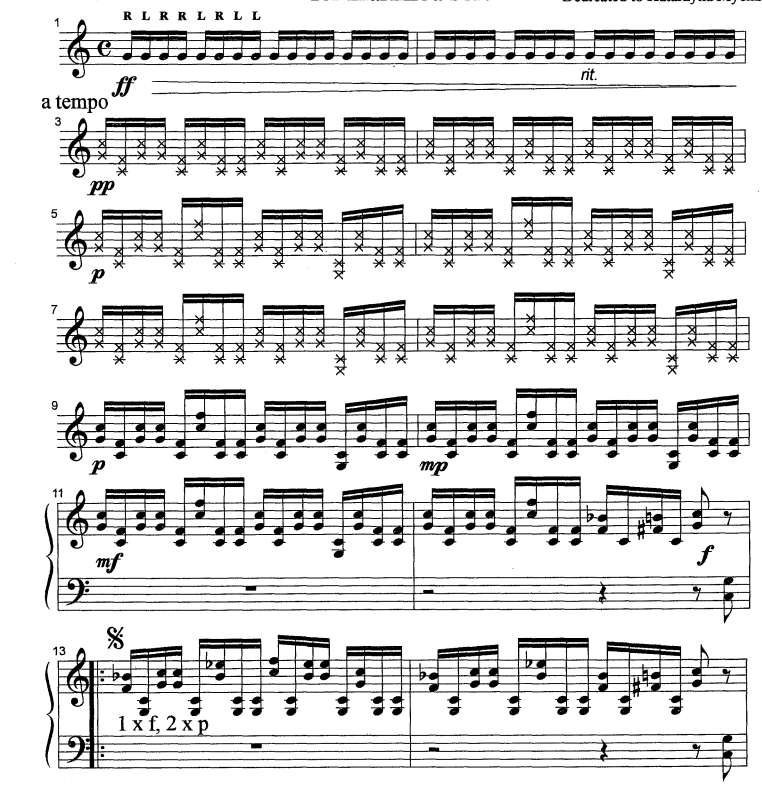 节奏之舞  维蒂博 四槌 马林巴谱  有试听