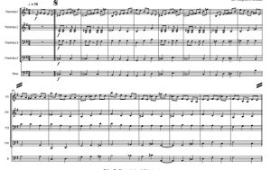 苍蝇飞舞  中-高级 普里马蒂克版 马林巴四重奏总谱 有试听-云音圈