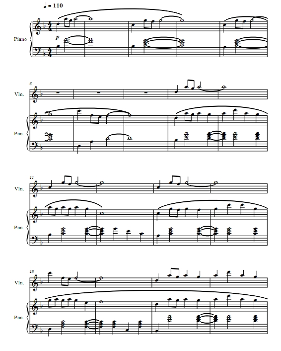 诀别书 小提琴钢琴 总谱+分谱 有试听