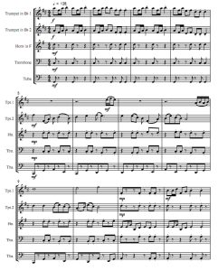 路边的野花不要采 铜管五重奏 总谱+分谱 有试听-云音圈