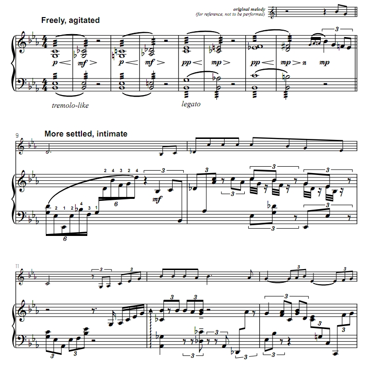 迷雾  兰姆版 高级 四槌 独奏 马林巴谱 有试听