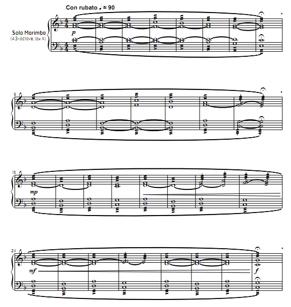 镜子的另一边  克莱森版 中级 四槌 独奏 马林巴谱 有试听