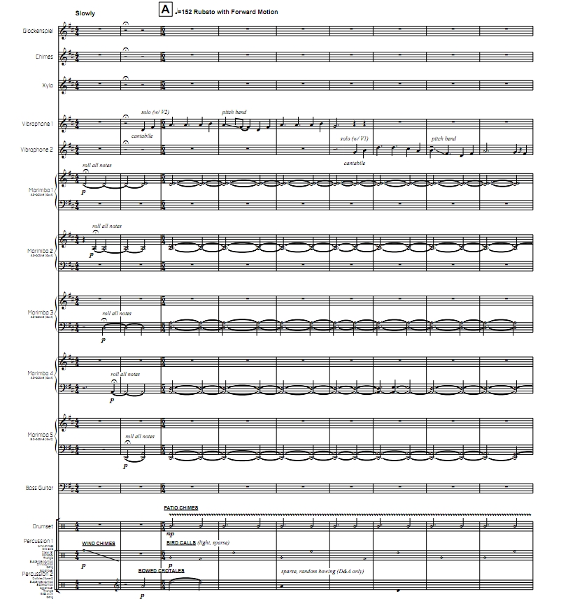 阿巴拉契亚山脉的早晨 马林巴颤音琴等 打击乐重奏总谱 有试听