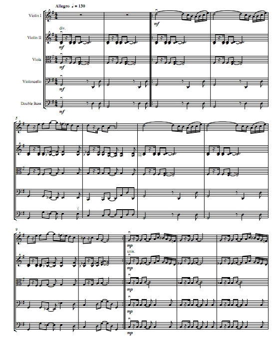 马丁弦乐小夜曲 弦乐五重奏 总谱+分谱 有试听