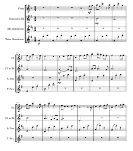 Always With Me 长笛单簧管萨克斯四重奏 总谱+分谱 有试听-云音圈