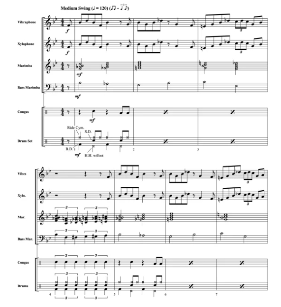 Doxy 中级 打击乐重奏总谱+分谱 有试听