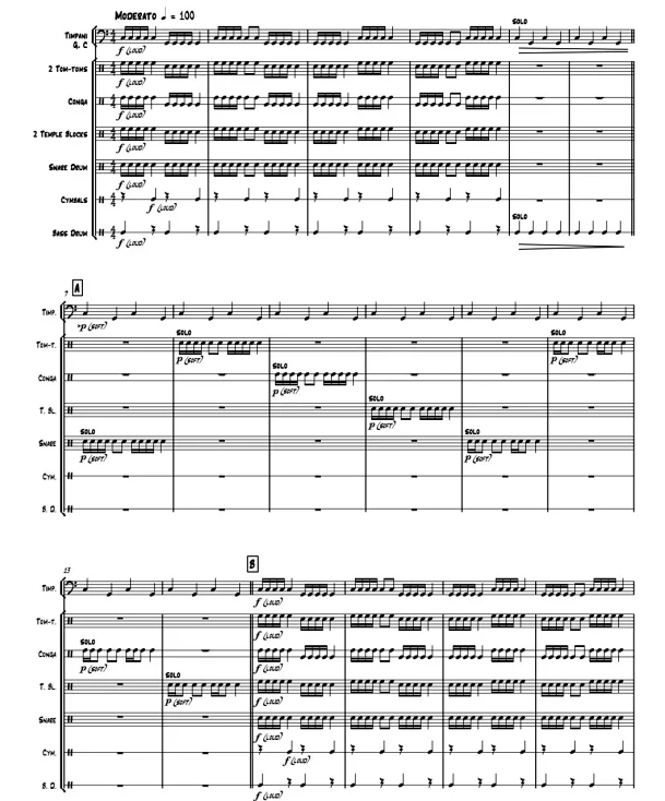 Drink Up! 中级 打击乐七重奏 总谱+分谱 有试听