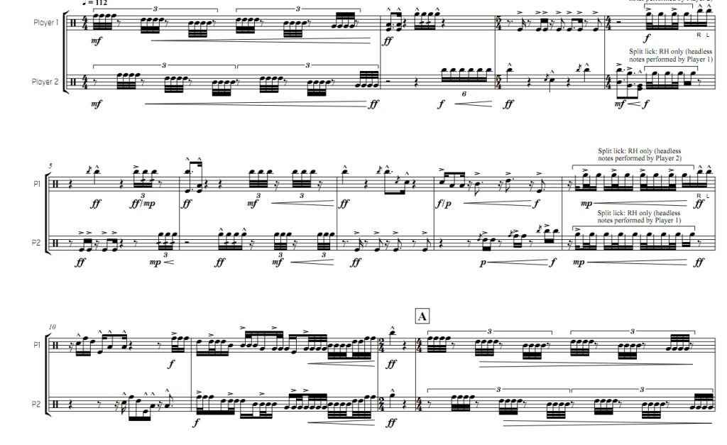 Eight on 3 and Nine on 2 马力诺版 高级 打击乐二重奏总谱 有试听