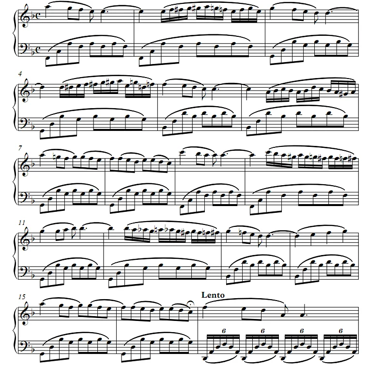 F大调第二夜曲 钢琴独奏谱 纸质版 有试听